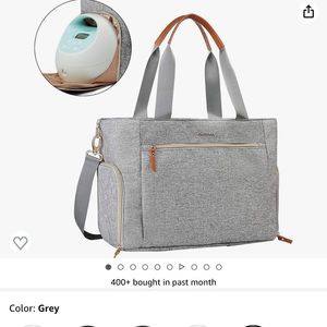 Mommore Breast Pump/Diaper Bag in Gray